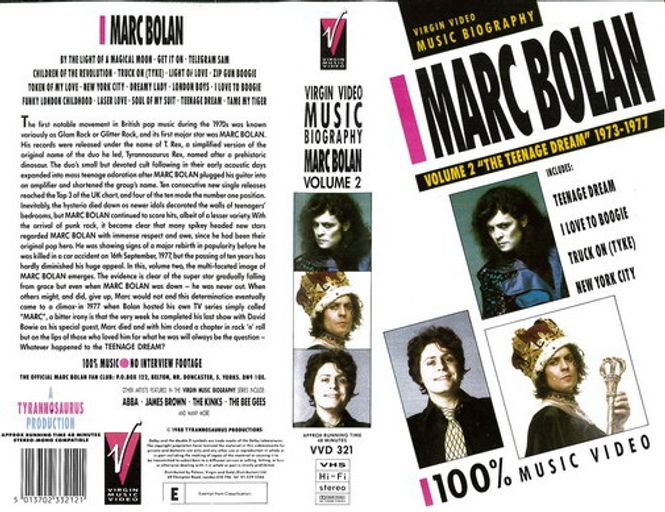 Huvudbild MARC BOLAN VOL 2 (VHS)