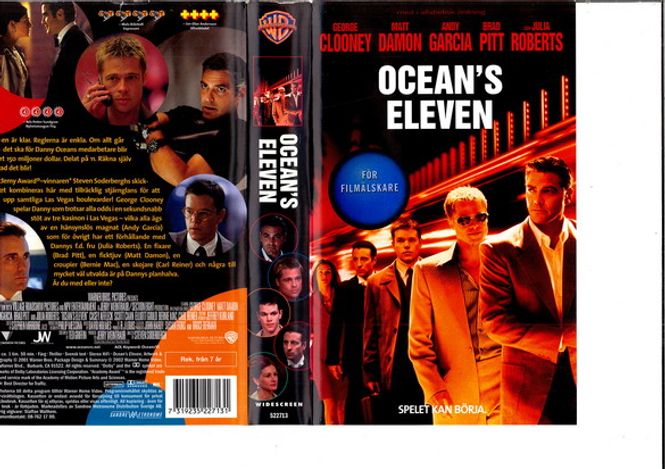 Huvudbild Ocean's Eleven - vhs (NY)