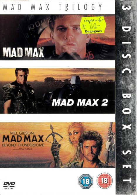 Huvudbild Mad Max 1,2,3 Beg dvd uk import