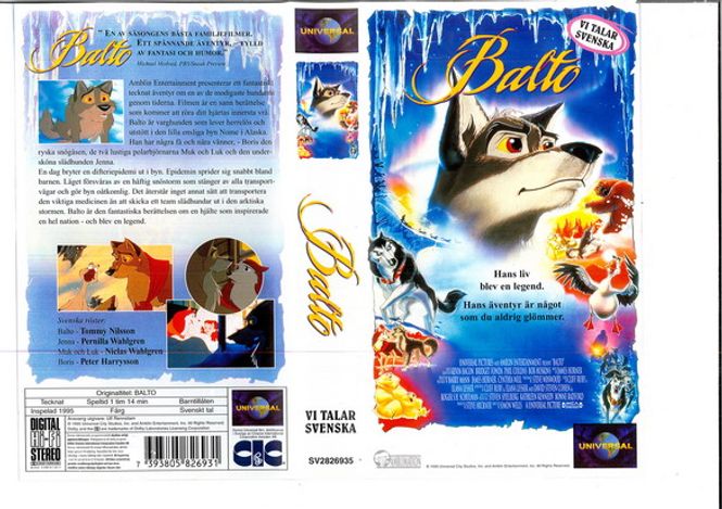 Huvudbild Balto - vhs
