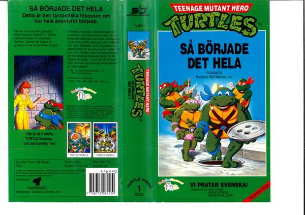 Teenage Mutant Hero Turtles 1 - Så började det hela (vhs)