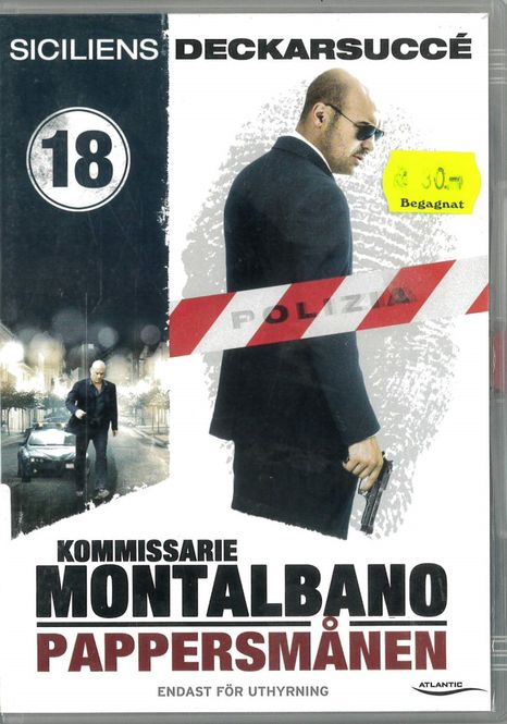 Huvudbild Kommissarie Montalbano 18 Pappersmånen (DVD) beg