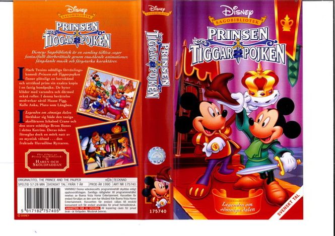 Huvudbild Prinsen och tiggarpojken (VHS)