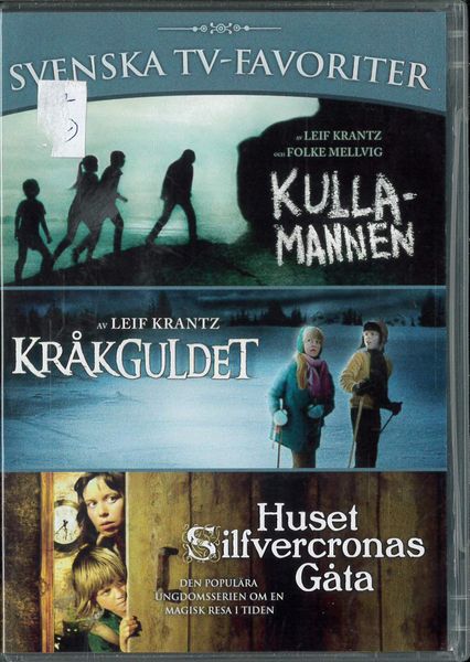 Svenska TV-favoriter (Kullamannen, Krålguldet, Huset Silfvercronas Gåta) beg dvd