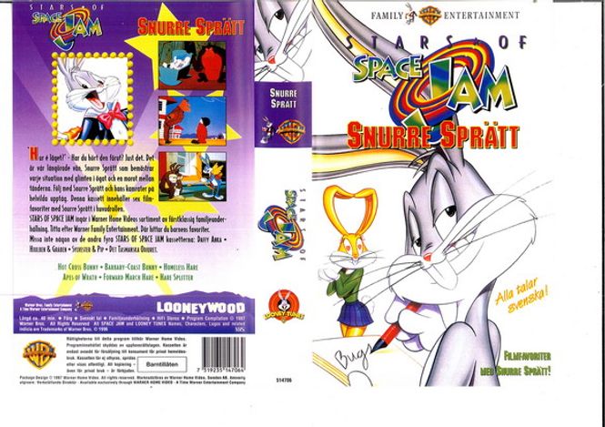 Huvudbild Stars of Space Jam - Snurre Sprätt (vhs)