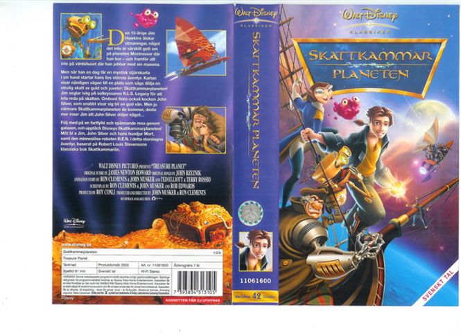 Huvudbild Skattkammarplaneten - Disneyklassiker 42 (vhs)