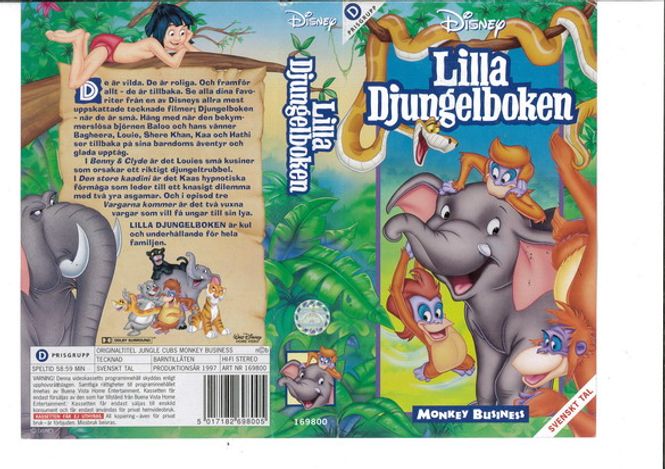 Huvudbild Lilla djungelboken - Monkey business (VHS)