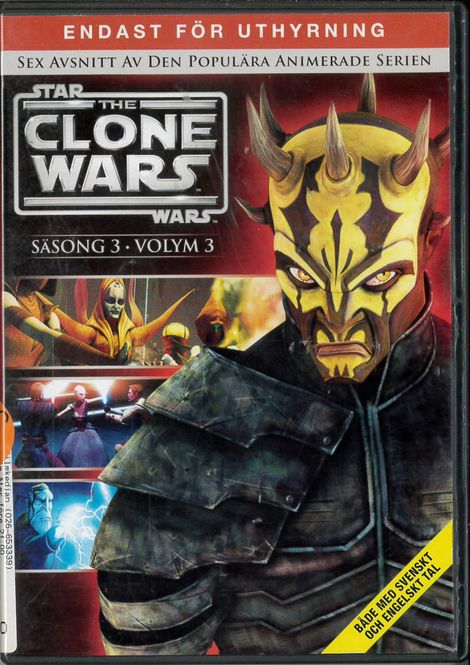 Huvudbild Star Wars - Clone Wars - Säsong 3 Vol. 3 (DVD) fd ...